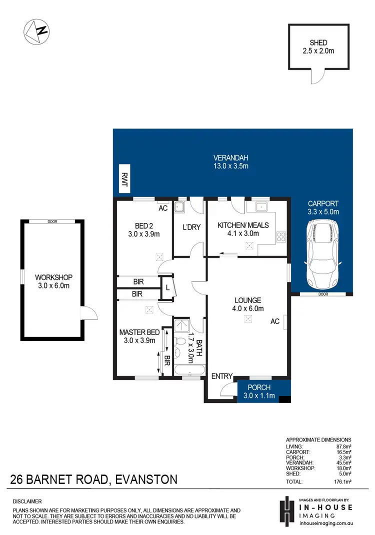 Floorplan of Homely house listing, 26 Barnet Road, Evanston SA 5116