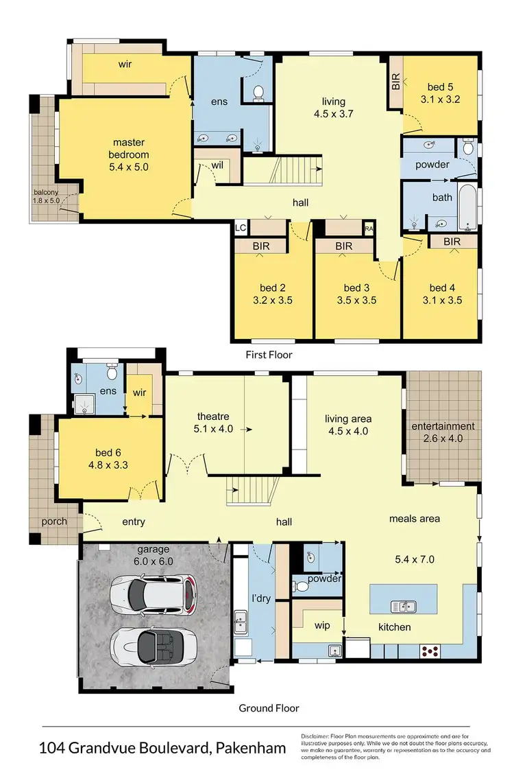 Floorplan of Homely house listing, 104 Grandvue Boulevard, Pakenham VIC 3810