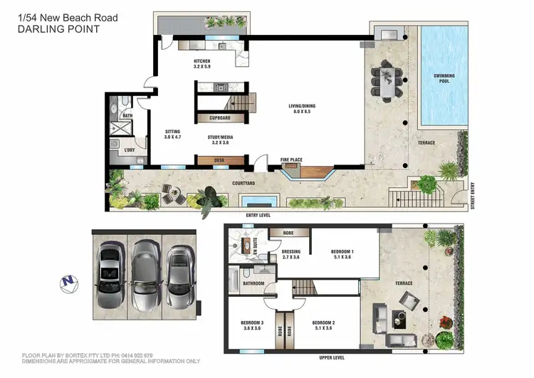 Floorplan of Homely apartment listing, 1/54 New Beach Road, Darling Point NSW 2027