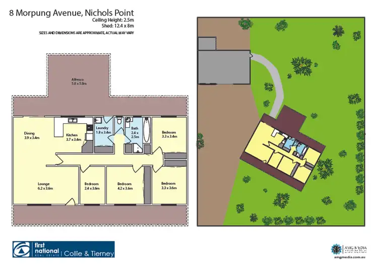 Floorplan of Homely house listing, 8 Morpung Avenue, Nichols Point VIC 3501