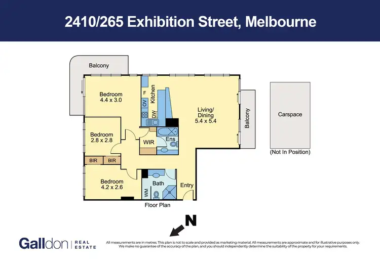 Floorplan of Homely apartment listing, 2410/265 Exhibition Street, Melbourne VIC 3000