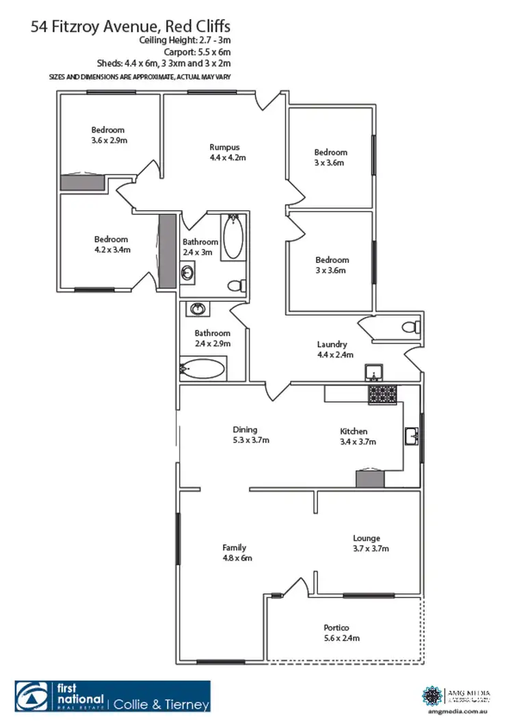 Floorplan of Homely house listing, 54 Fitzroy Avenue, Red Cliffs VIC 3496