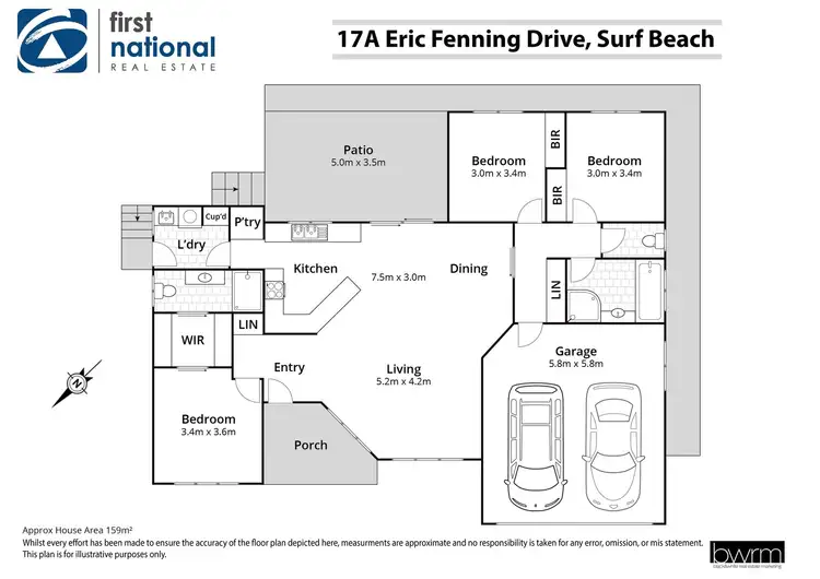 Floorplan of Homely house listing, 17A Eric Fenning Drive, Surf Beach NSW 2536