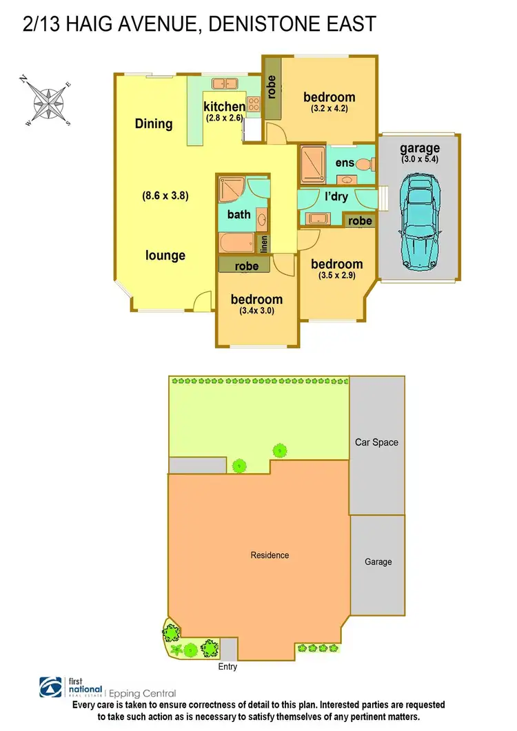 Floorplan of Homely villa listing, 2/13 Haig Avenue, Denistone East NSW 2112