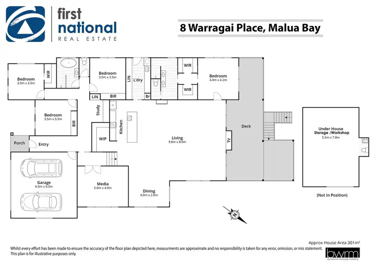 Floorplan of Homely house listing, 8 Warragai Place, Malua Bay NSW 2536