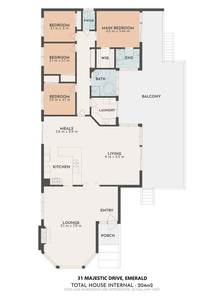 Floorplan of Homely house listing, 31 Majestic Drive, Emerald VIC 3782