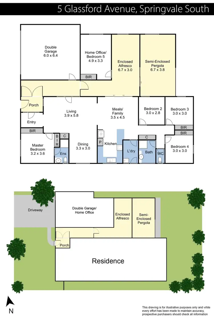 Floorplan of Homely house listing, 5 Glassford Avenue, Springvale South VIC 3172