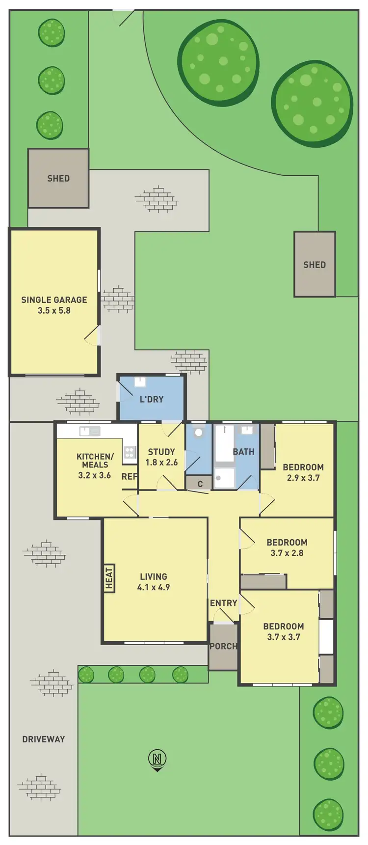 Floorplan of Homely house listing, 21 McIntosh Street, Sunshine VIC 3020