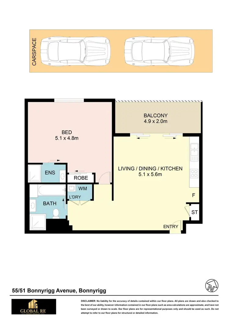 Floorplan of Homely apartment listing, 55/51 Bonnyrigg Avenue, Bonnyrigg NSW 2177