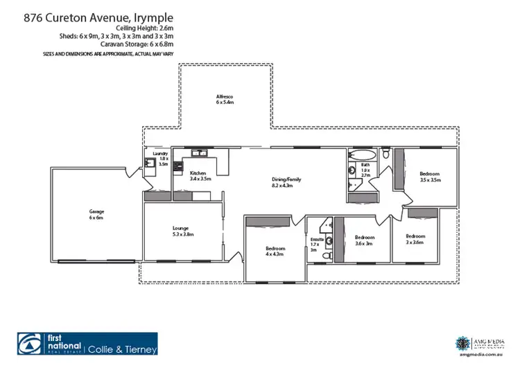 Floorplan of Homely house listing, 876 Cureton Avenue, Irymple VIC 3498