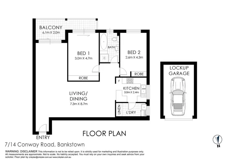 Floorplan of Homely unit listing, 7/14 Conway Road, Bankstown NSW 2200