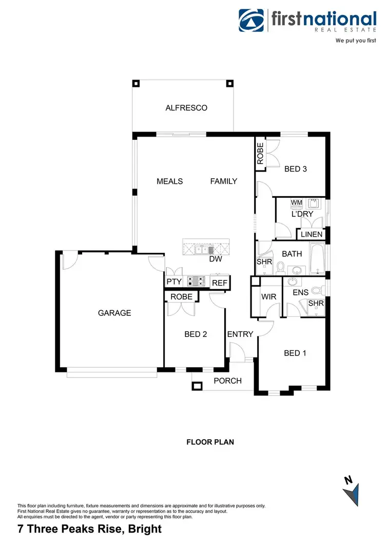 Floorplan of Homely house listing, 7 Three Peaks Rise, Bright VIC 3741