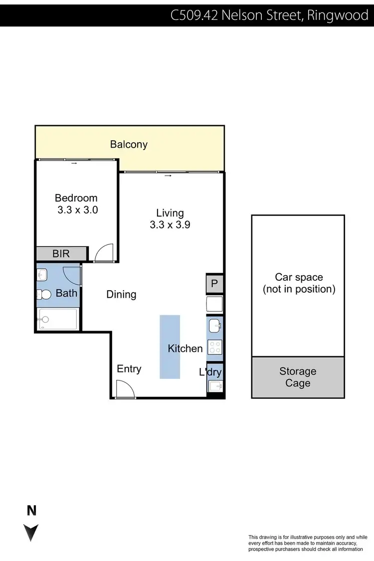 Floorplan of Homely apartment listing, C509/42 Nelson Street, Ringwood VIC 3134