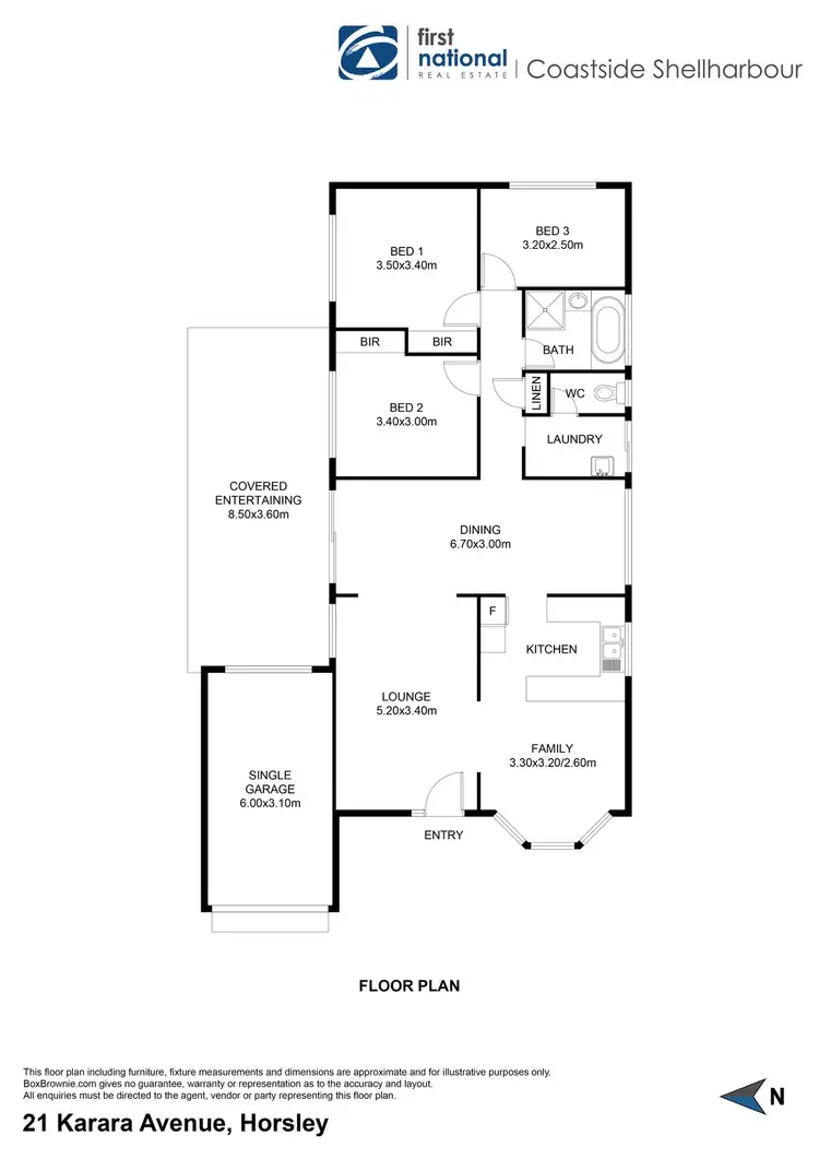 Floorplan of Homely house listing, 21 Karara Avenue, Horsley NSW 2530