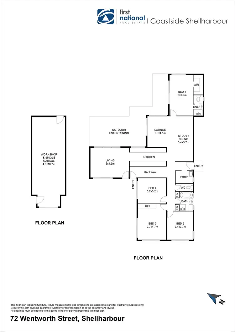 Floorplan of Homely house listing, 72 Wentworth Street, Shellharbour NSW 2529