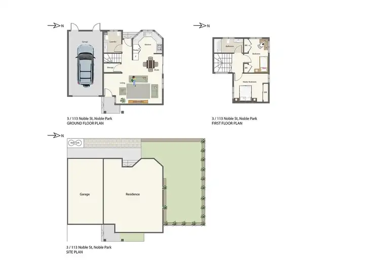 Floorplan of Homely townhouse listing, 3/113 Noble Street, Noble Park VIC 3174