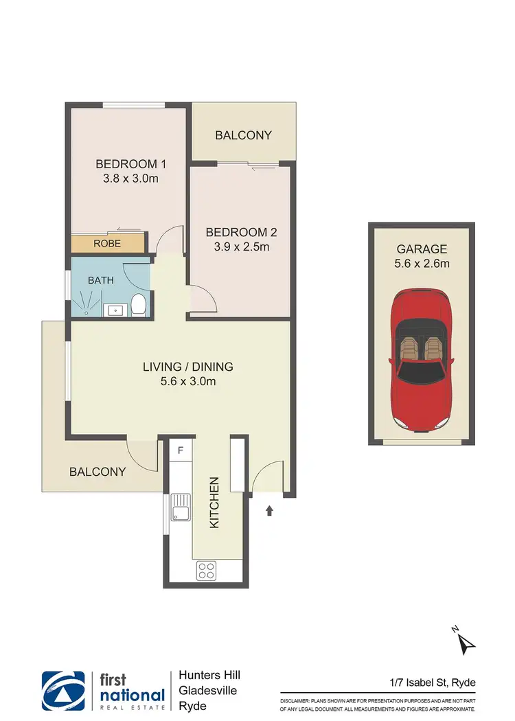 Floorplan of Homely apartment listing, 1/7 Isabel Street, Ryde NSW 2112