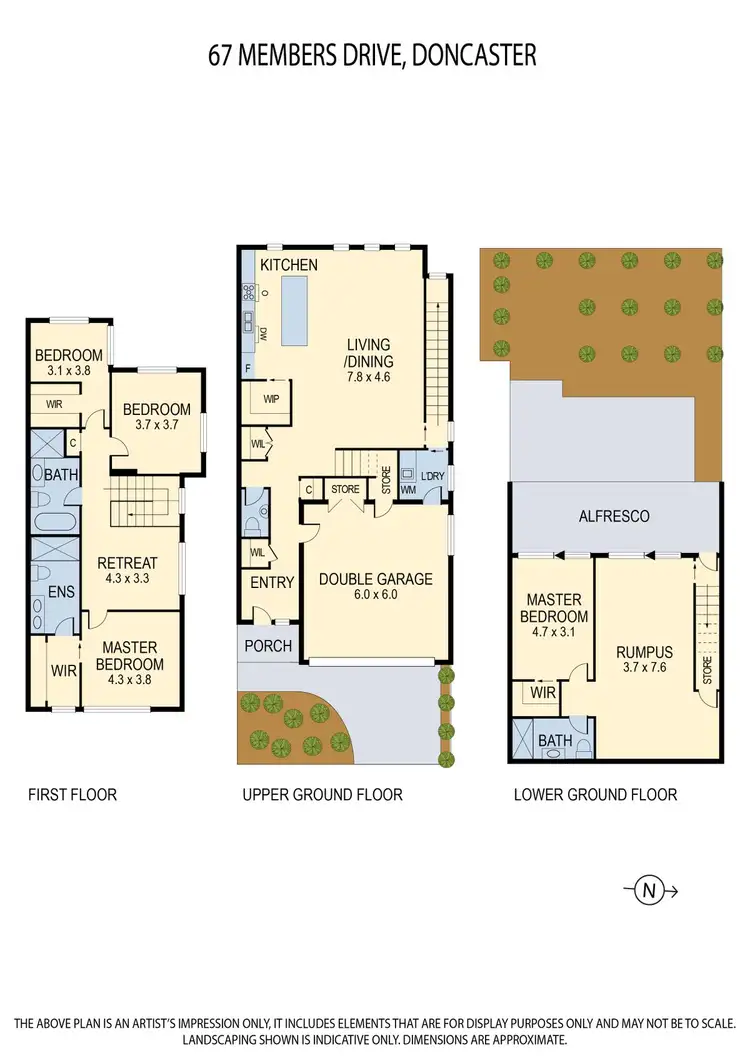 Floorplan of Homely house listing, 67 Members Drive, Doncaster VIC 3108