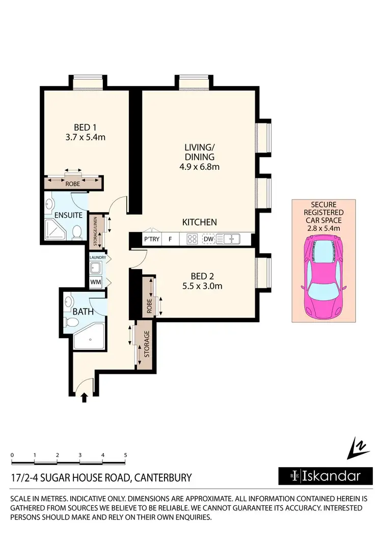 Floorplan of Homely apartment listing, 17/2-4 Sugar House Road, Canterbury NSW 2193