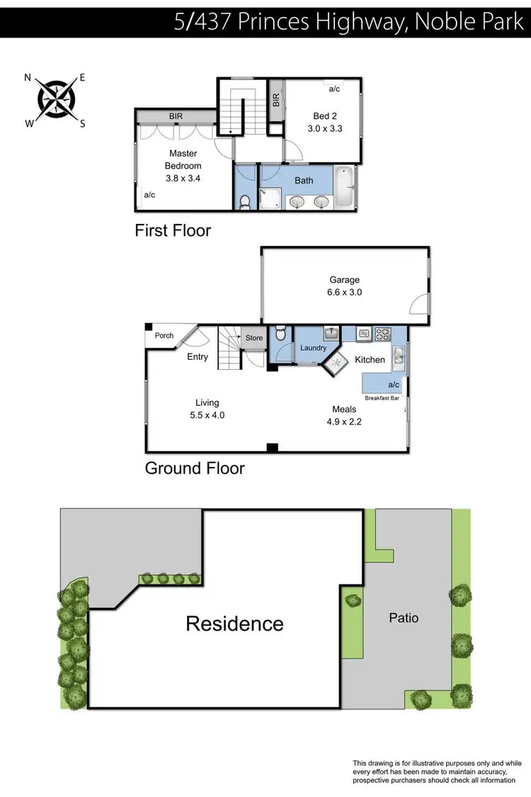Floorplan of Homely townhouse listing, 5/437 Princes Highway, Noble Park VIC 3174