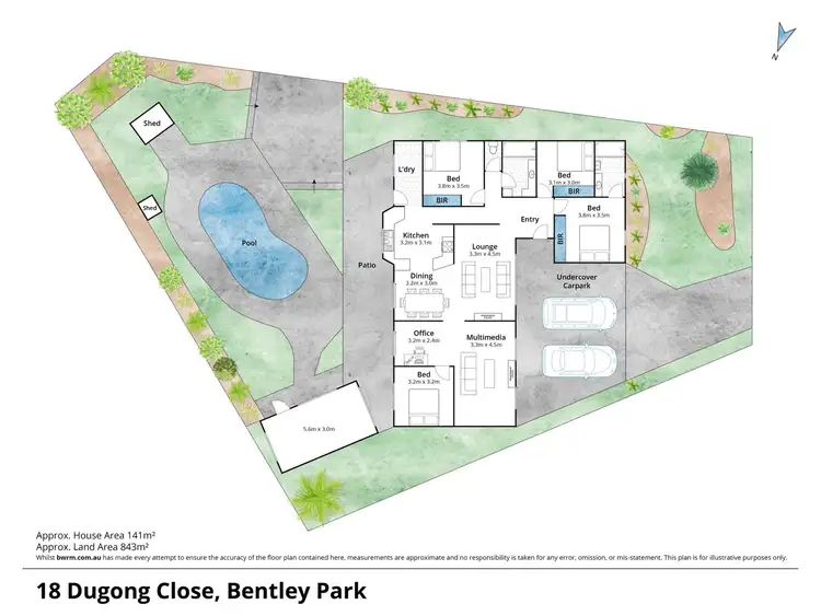 Floorplan of Homely house listing, 18 Dugong Close, Bentley Park QLD 4869
