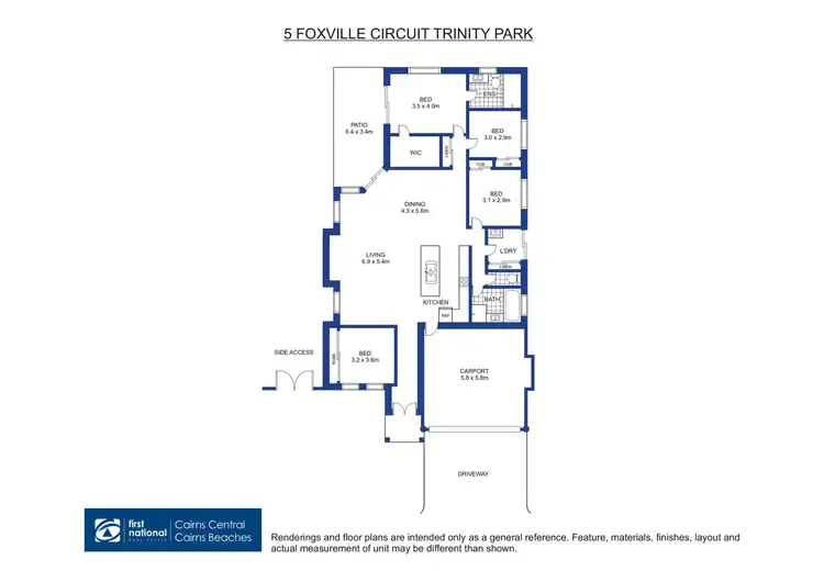 Floorplan of Homely house listing, 5 Foxville Circuit, Trinity Park QLD 4879