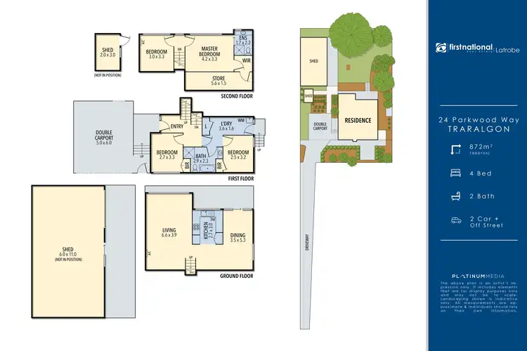 Floorplan of Homely house listing, 24 Parkwood Way, Traralgon VIC 3844