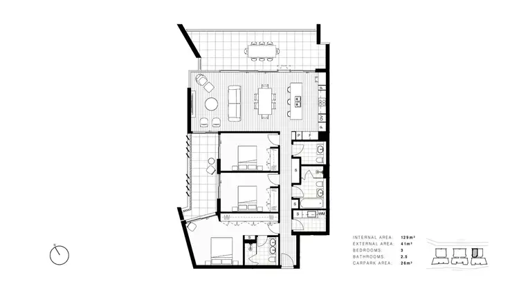 Floorplan of Homely apartment listing, 105/41 Honeysuckle Drive, Newcastle NSW 2300