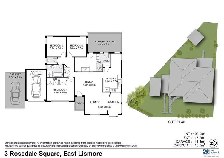 Floorplan of Homely house listing, 3 Rosedale Square, East Lismore NSW 2480