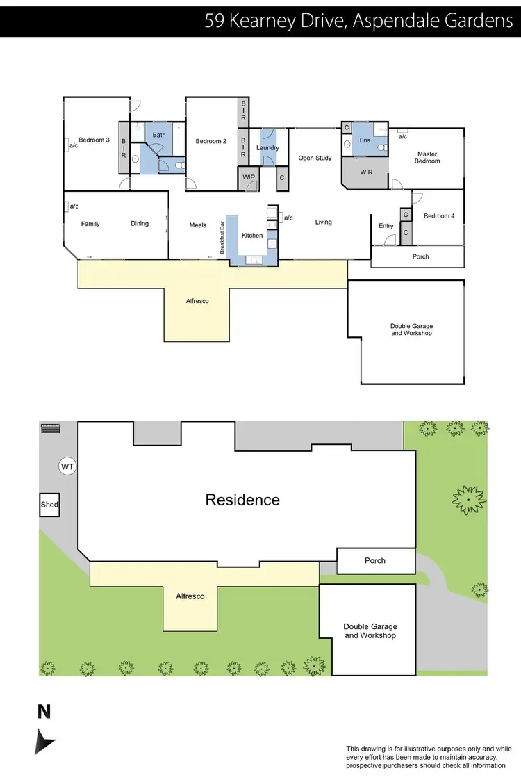 Floorplan of Homely house listing, 59 Kearney Drive, Aspendale Gardens VIC 3195