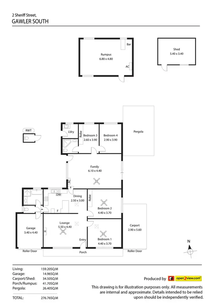 Floorplan of Homely house listing, 2 Sheriff Street, Gawler South SA 5118