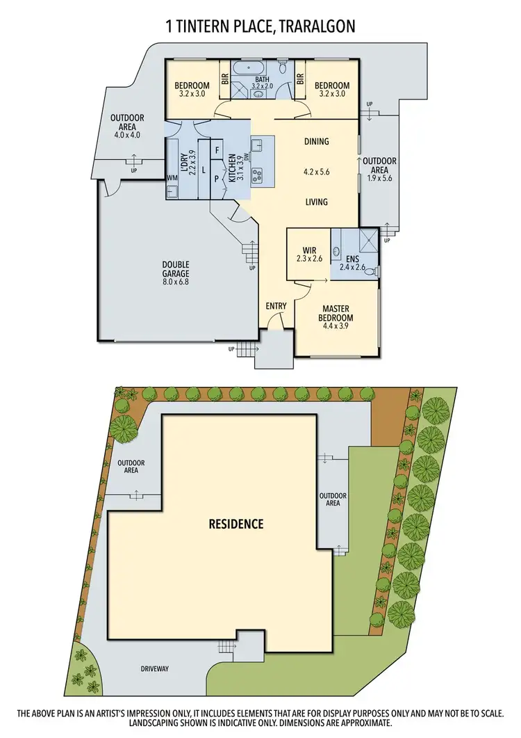 Floorplan of Homely house listing, 1 Tintern Place, Traralgon VIC 3844