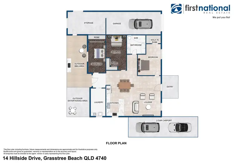 Floorplan of Homely house listing, 14 Hillside Drive, Grasstree Beach QLD 4740