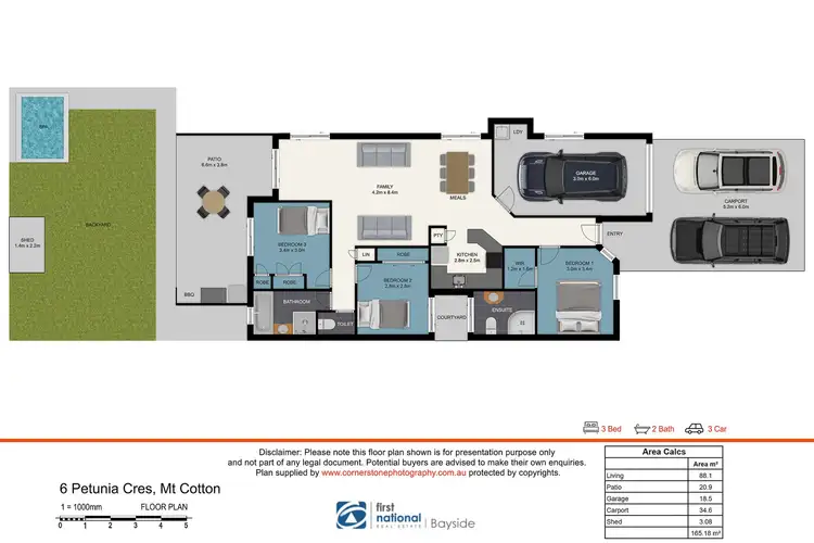 Floorplan of Homely house listing, 6 Petunia Crescent, Mount Cotton QLD 4165