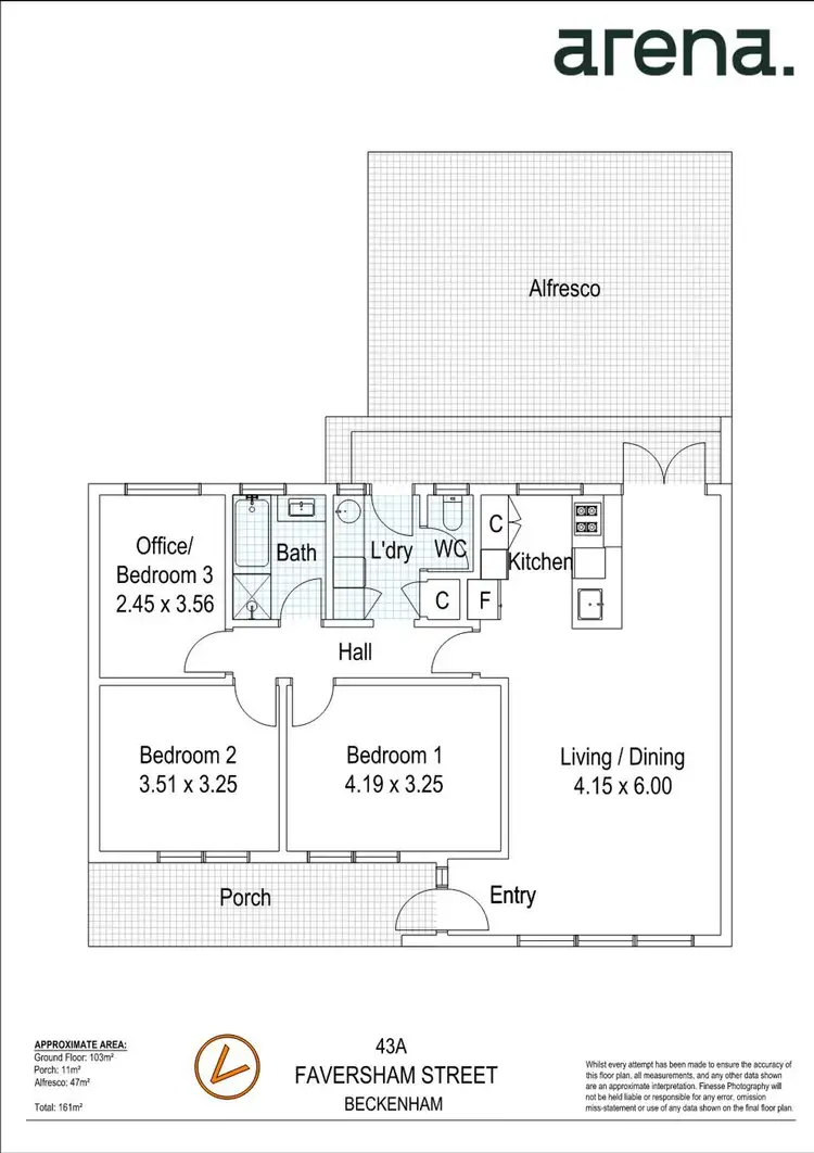 Floorplan of Homely house listing, 43A Faversham Street, Beckenham WA 6107