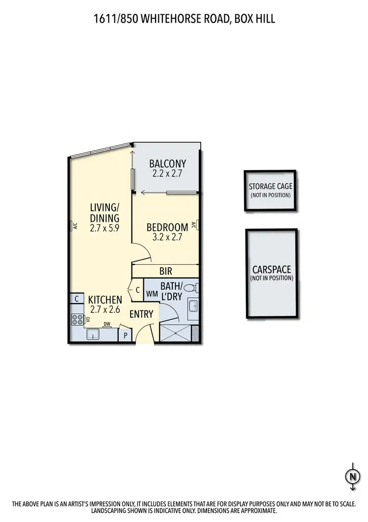 Floorplan of Homely apartment listing, 1611/850 Whitehorse Road, Box Hill VIC 3128