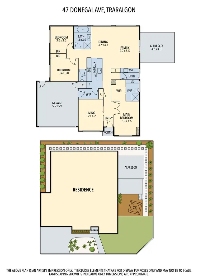 Floorplan of Homely house listing, 47 Donegal Avenue, Traralgon VIC 3844