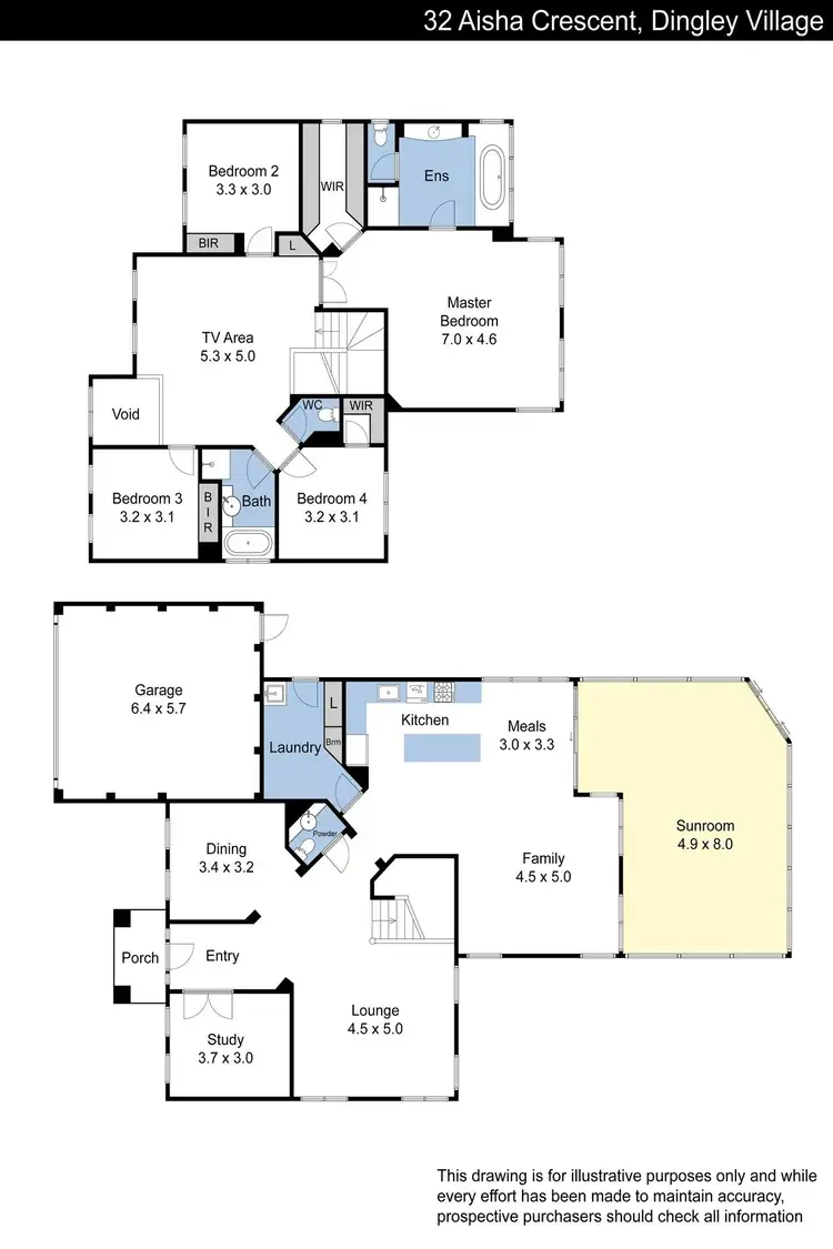 Floorplan of Homely house listing, 32 Aisha Crescent, Dingley Village VIC 3172
