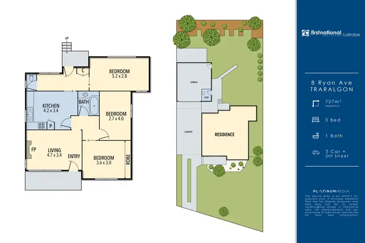 Floorplan of Homely house listing, 8 Ryan Avenue, Traralgon VIC 3844