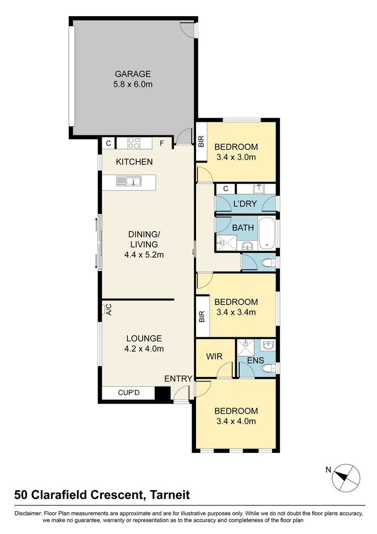 Floorplan of Homely house listing, 50 Clarafield Crescent, Tarneit VIC 3029