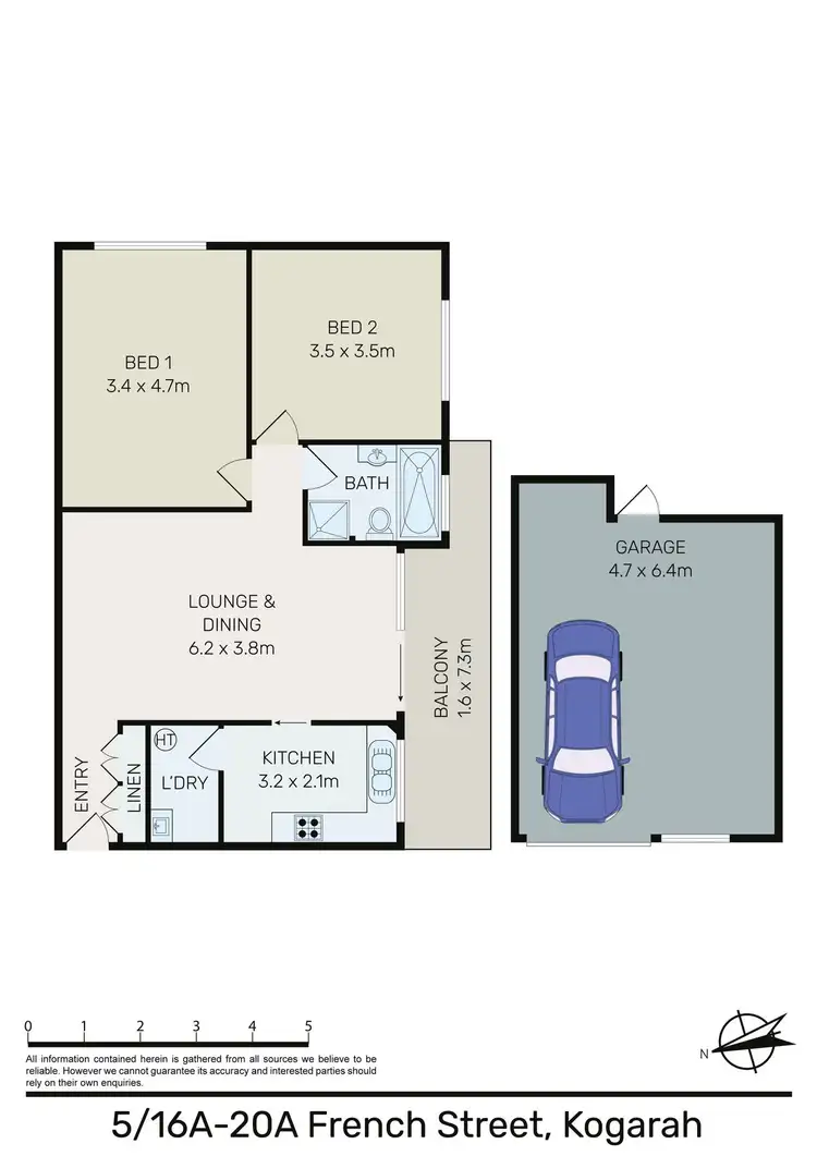 Floorplan of Homely apartment listing, 5/16A-20A French Street, Kogarah NSW 2217