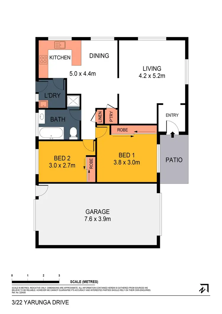Floorplan of Homely house listing, 3/22 Yarunga Drive, Kangaroo Flat VIC 3555