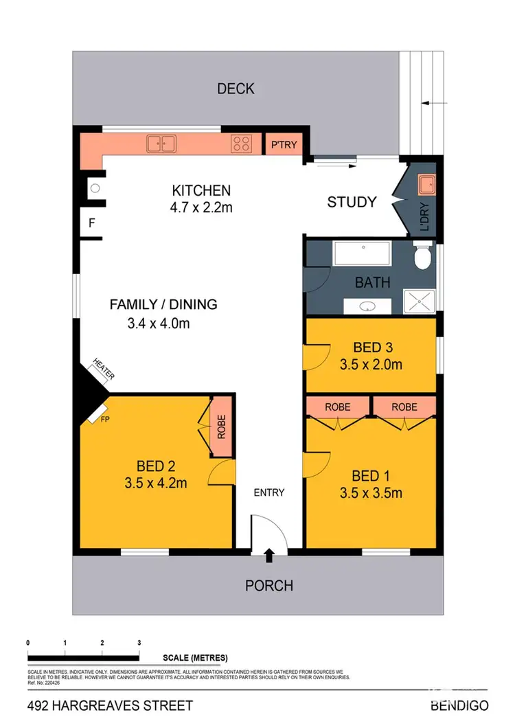 Floorplan of Homely house listing, 492 Hargreaves Street, Bendigo VIC 3550