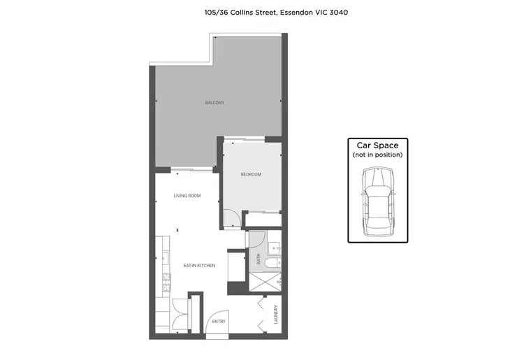 Floorplan of Homely apartment listing, 105/36 Collins Street, Essendon VIC 3040