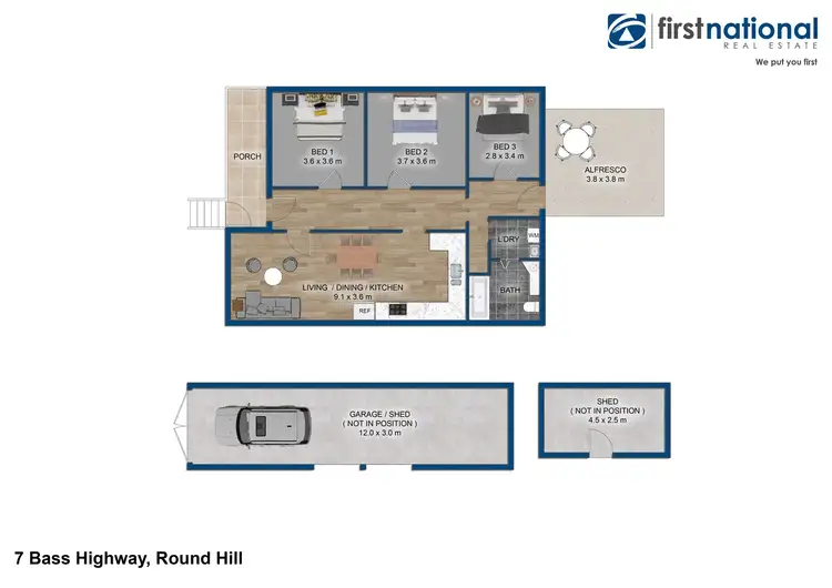 Floorplan of Homely house listing, 7 Bass Highway, Round Hill TAS 7320