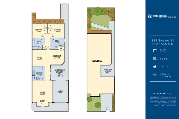 Floorplan of Homely house listing, 83B Breed Street, Traralgon VIC 3844