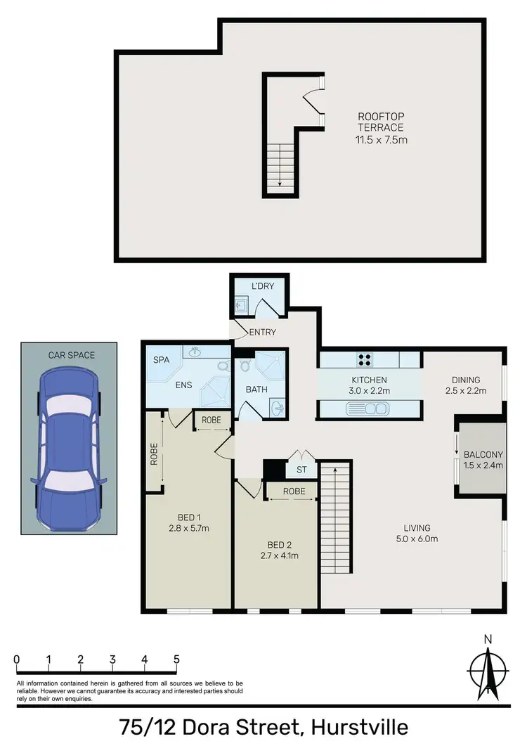 Floorplan of Homely apartment listing, 75/12-22 Dora Street, Hurstville NSW 2220