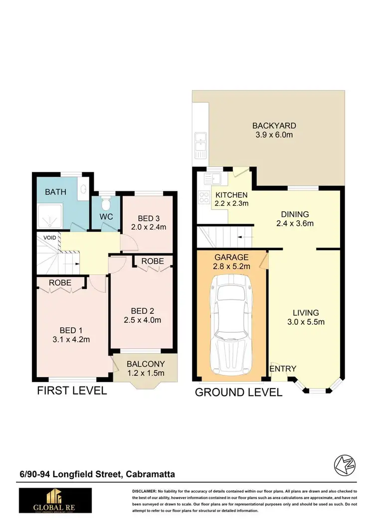 Floorplan of Homely townhouse listing, 6/90-94 Longfield Street, Cabramatta NSW 2166