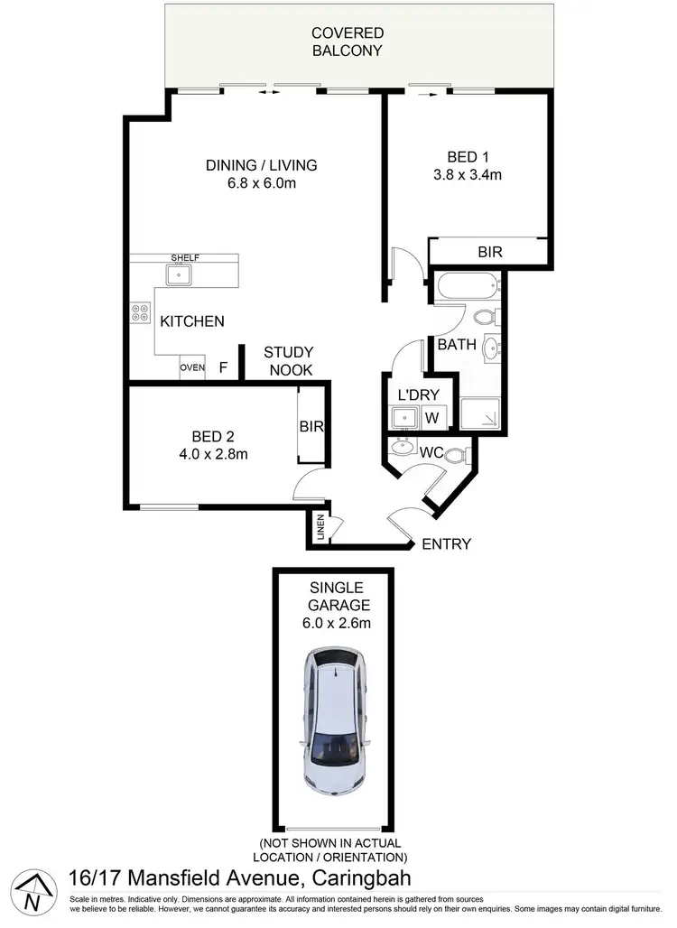 Floorplan of Homely apartment listing, 16/17-21 Mansfield Avenue, Caringbah NSW 2229