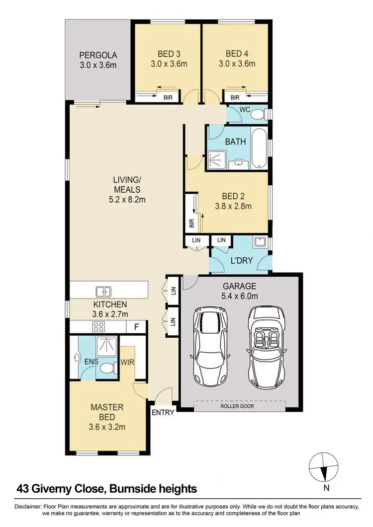 Floorplan of Homely house listing, 43 Giverny Close, Burnside Heights VIC 3023